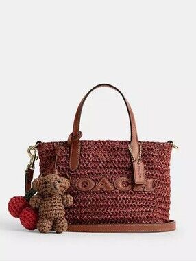 *NWT* COACH City Mini Tote Bag With Charms In Russet